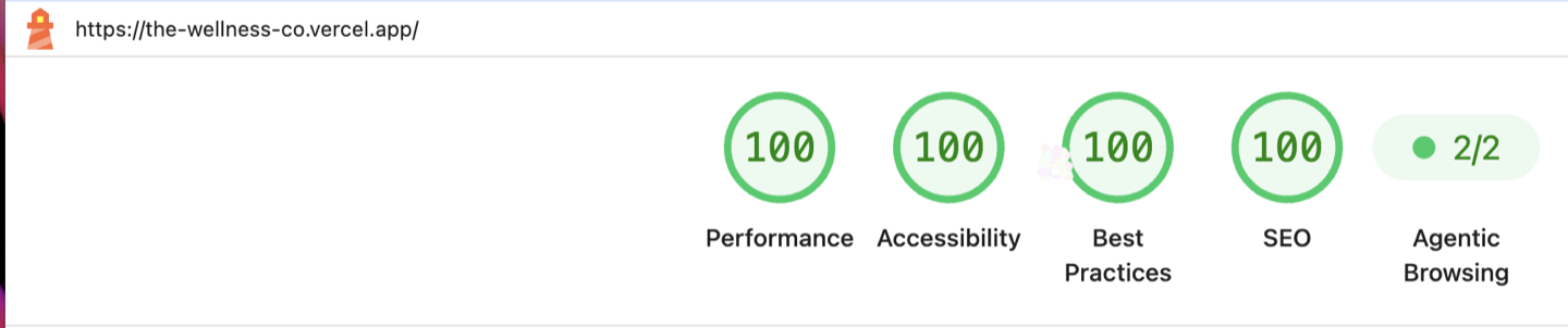 Google Lighthouse performance score